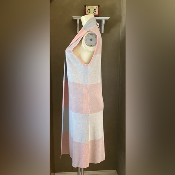 Leo & Nicole plaid open front Sweater Vest Long cardigan women’s size Small - Picture 2 of 13